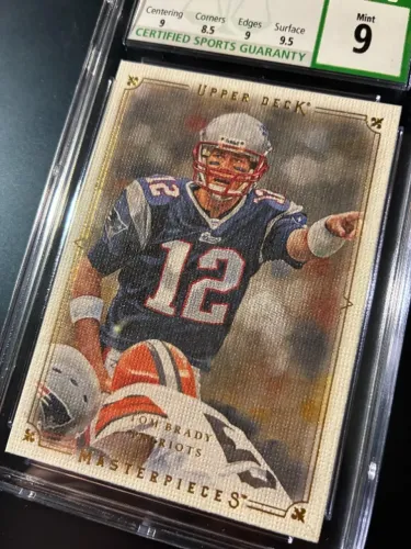 Tom Brady Graduado CSG 9 Papel Texturizado Especial Masterpieces Card NFL Futebol American