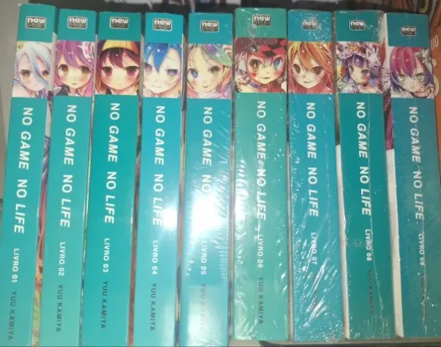 No Game No Life 1 ao 9 + Mangá Volume 1 | 5 Volumes Lacrados