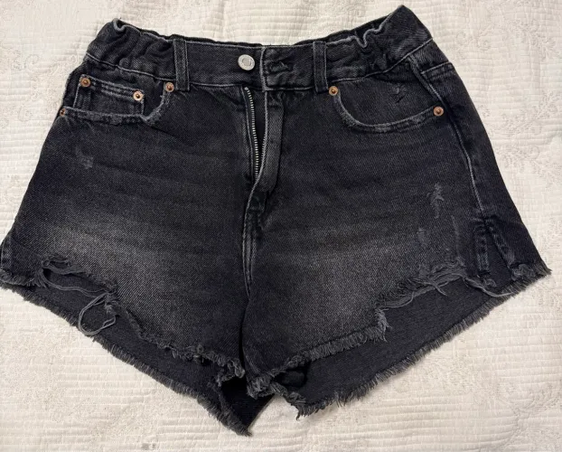 Short zara kids black jeans tamanho 13/14