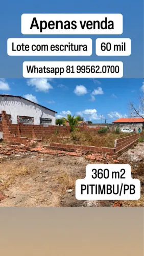 Terreno em Pitimbu/PB