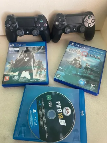2 CONTROLE ORIGINAL PS4 E JOGOS