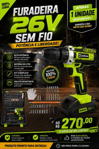 Promoção Furadeira e Parafusadora Elétrica