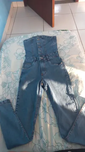 Macacão jeans longo