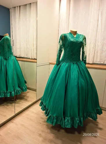 Vestido de Prenda Verde Bandeira 
