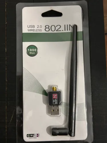 Adaptador Wi-Fi USB 2.0 Wireless 802.11n com Antena - Novo Lacrado