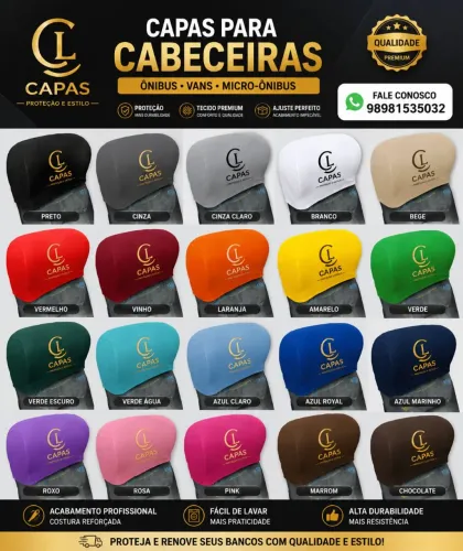 Capas para banco de carro e vans