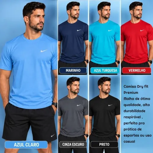 Promoção Camisas Dri-fit. Uma 30, quatro por 100.