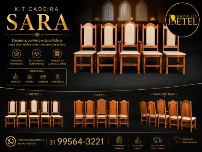 kit cadeira Sara