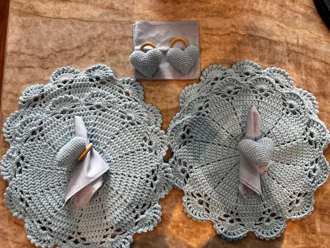 Kit suplat de crochê nunca usado!