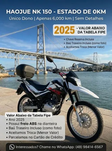 ? OPORTUNIDADE REAL: HAOJUE NK 150 ABS (ESTADO DE 0KM) ?