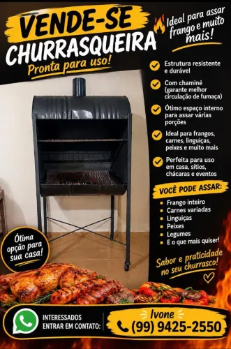 Uma churrasqueira de frango