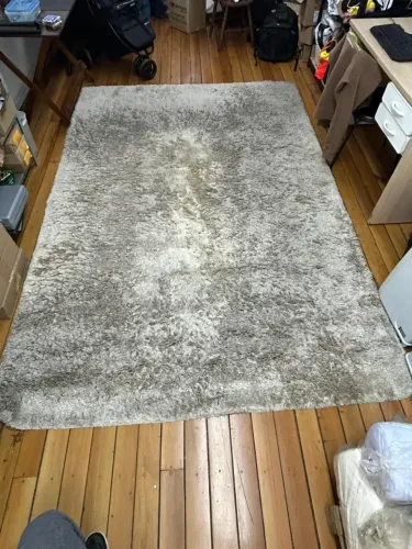 Tapete Felpudo Bege Claro Tamanho 2,30 M X 3,20 M