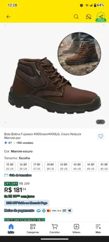 Bota para o dia a dia de couro unissex FUJIWARA.