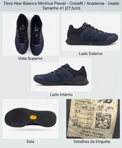 Tênis New Balance Minimus Prevail Crossfit / Academia - Tam. 41