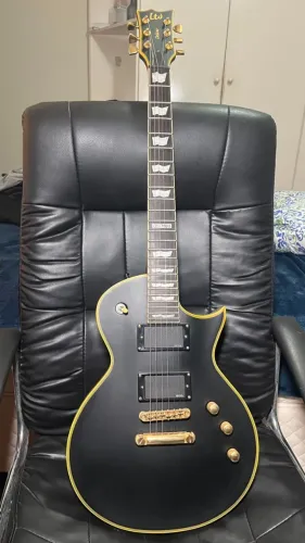 GUITARRA LTD EC-1000 Vintage Black (Made in Korea 2015) + Capa Mono Sleeve 2.0