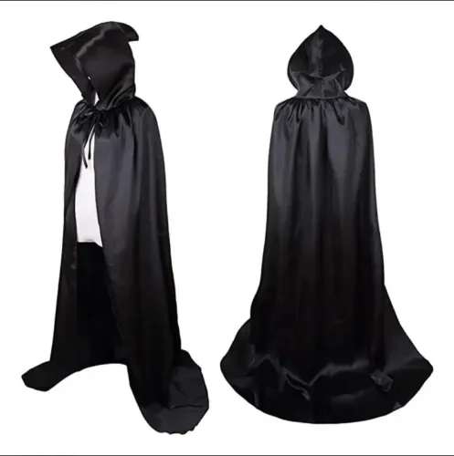 Kit Fantasia Bruxa Completo Halloween - Chapéu Paetê + Capa + Vassoura + Caldeirão
