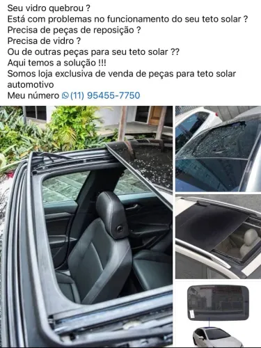 Peças de teto solar automotivo