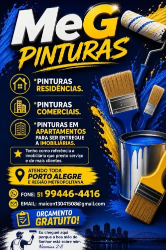Pinturas residências e comerciais.