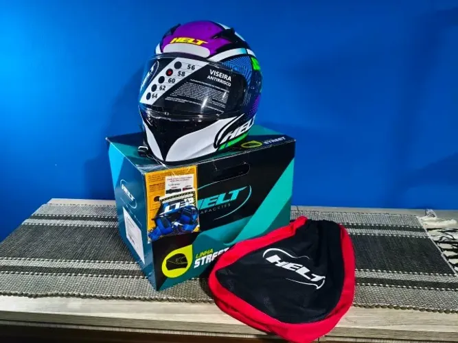 Capacete Helt Polar Race Flat 58 - NOVO
