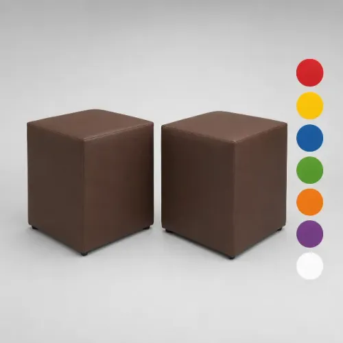 Puff Banqueta Cubo Courvin ou Suede Quadrado Decorativo