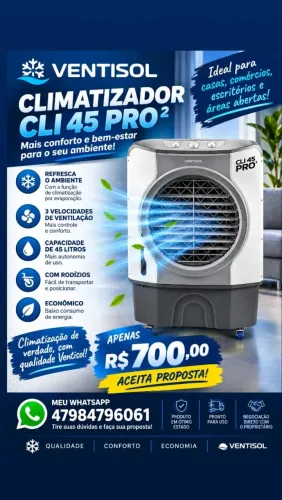 Climatizador ventisol 45 litros