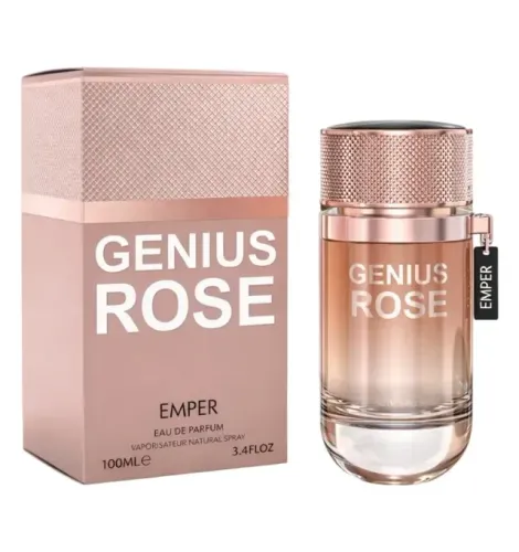 Perfume árabe emper genius rose edp 100ml inspirado no 212 vip rose feminino