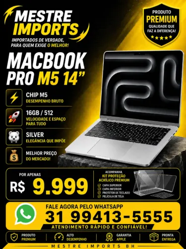 MacBook Pro M5 14 16GB SSD 512GB Melhor Preço