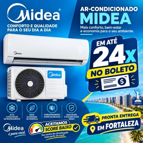 Ar condicionado no Boleto em 24x