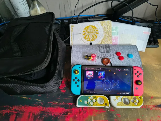 Nintendo Switch Oled Desbloqueado 64Gb + 256Gb Cartão de Memória SSD