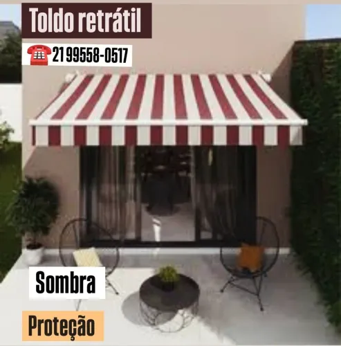 Toldo para Sombra e chuva Retrátil
