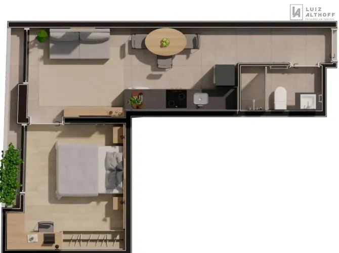 Apartamento com 1 quarto à venda - Centro, Florianópolis/SC