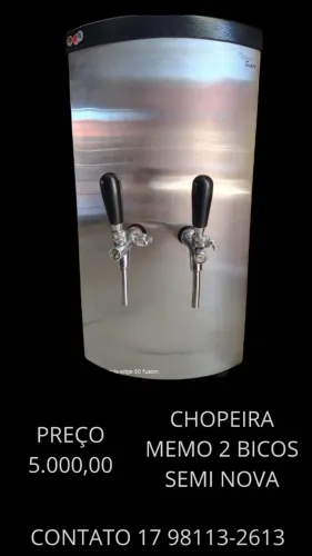 Chopeira Memo 100l/h de 2 bicos