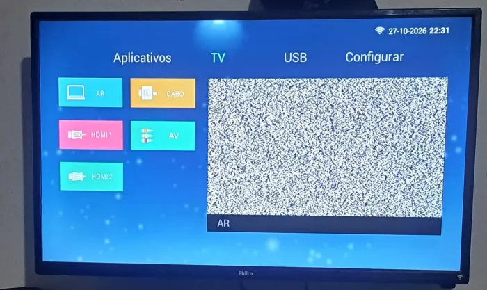 Smart TV Philco LED 28- PH28N91DSGWA<br>TV em bom estado de conservação, sem arranhões.