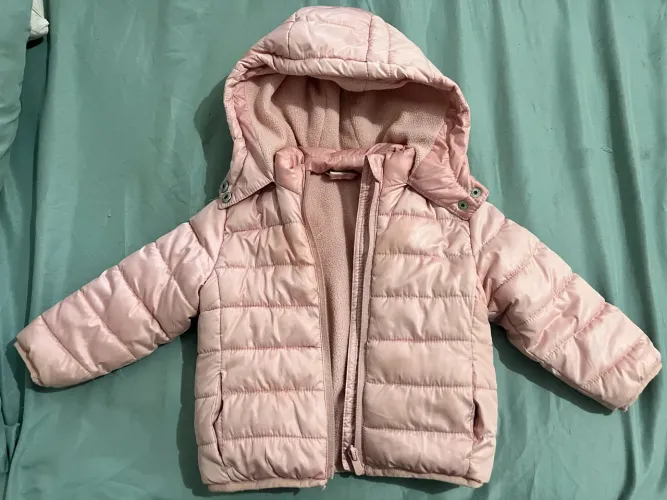Casaco infantil peluciado rosa tamanho 1