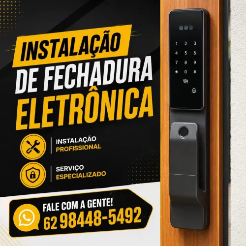 Instalação de fechadura eletrônica digital