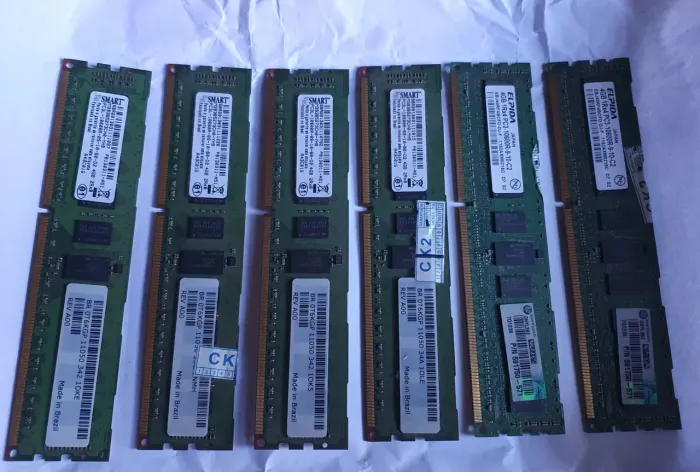 Kit 6 pentes 4gb de memória Ram DDR3 ECC Registered (RDIMM) servidor