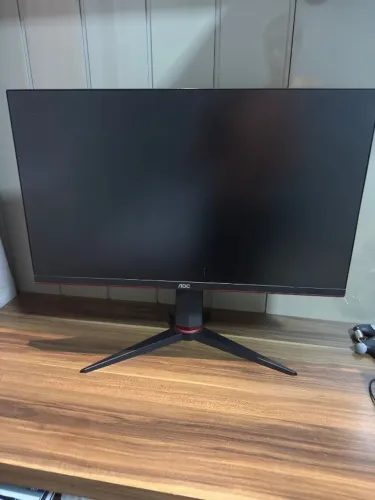 Monitor Gamer 27g2/bk Hero 27 144hz Ips G-sync Cor Preto/vermelho Aoc