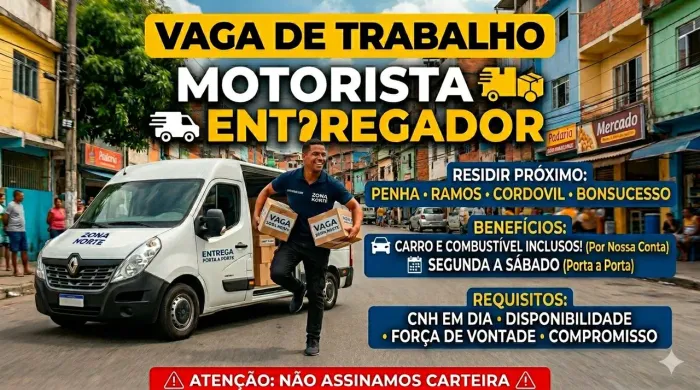 Motorista Entregador Porta a Porta