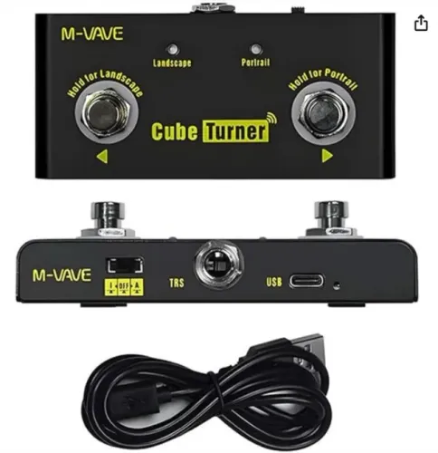 VEDO M-VAVE Cube Turner Plus Virador de Páginas Sem Fio, Bateria 48H, BT Página, Software 
