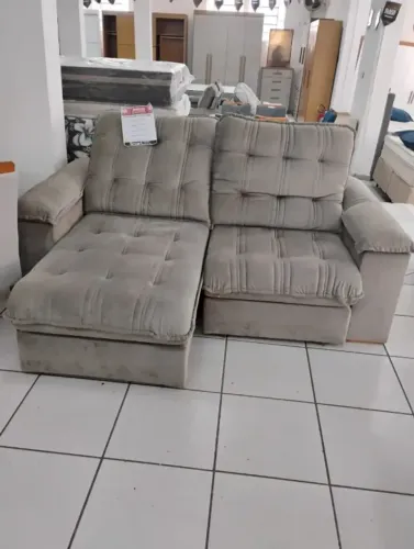 Sofá Retrátil Piacatuba 2,30m Cinza