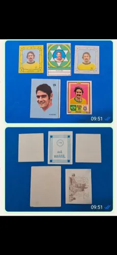 05 figurinhas RIVELINO SELEÇÃO BRASILEIRA ANOS 1970