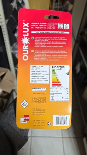 CAIXA COM 10 - Lâmpada Eletrônica 3U 25W 6400K 220V Ourolux