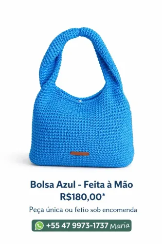 Bolsas de crochê feito a mão 