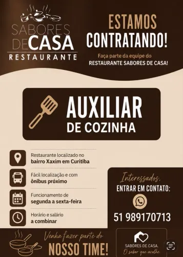 Auxiliar de cozinha