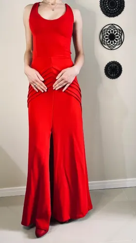 Vestido de festa longo vermelho