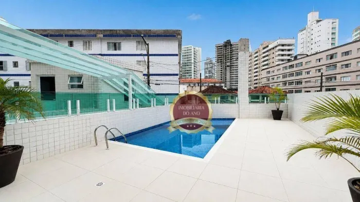 Apartamento à venda no Caiçara em Praia Grande | 1 quarto a 100 metros da praia, lazer com