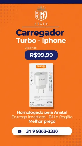 Promoção!! Carregador Turbo 30W para iPhone Original A'Gold