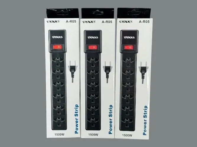 Régua de Tomadas Profissional SATE 1500W - 6 Entradas Universal