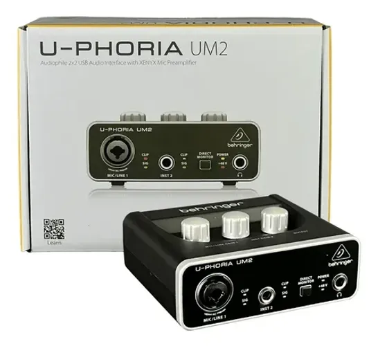 Interface de Áudio Behringer U-Phoria UM2