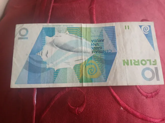 Cédula antiga(10 florin) da Ilha Aruba